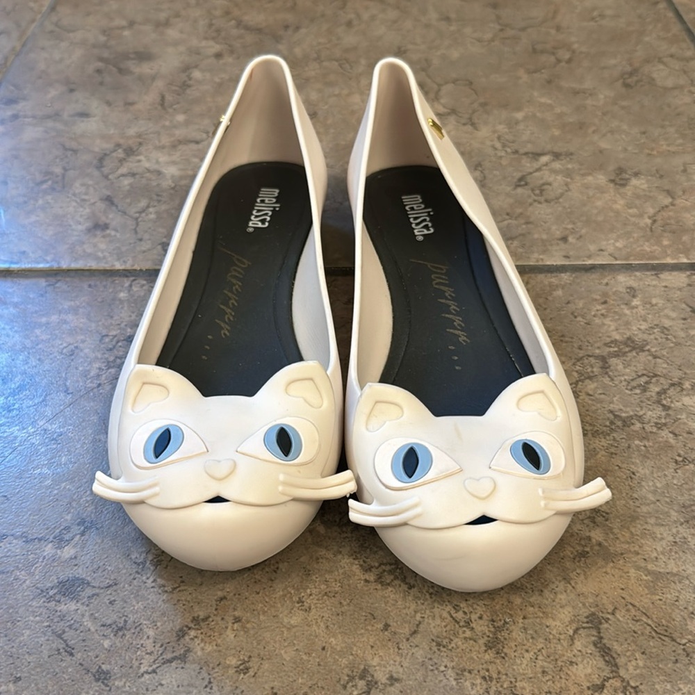Melissa flats. White color.